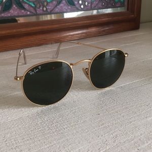 Ray Ban Round Metal Sunglasses Polarized